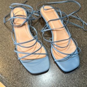 Sardinia ankle-wrap heeled sandals 7.5